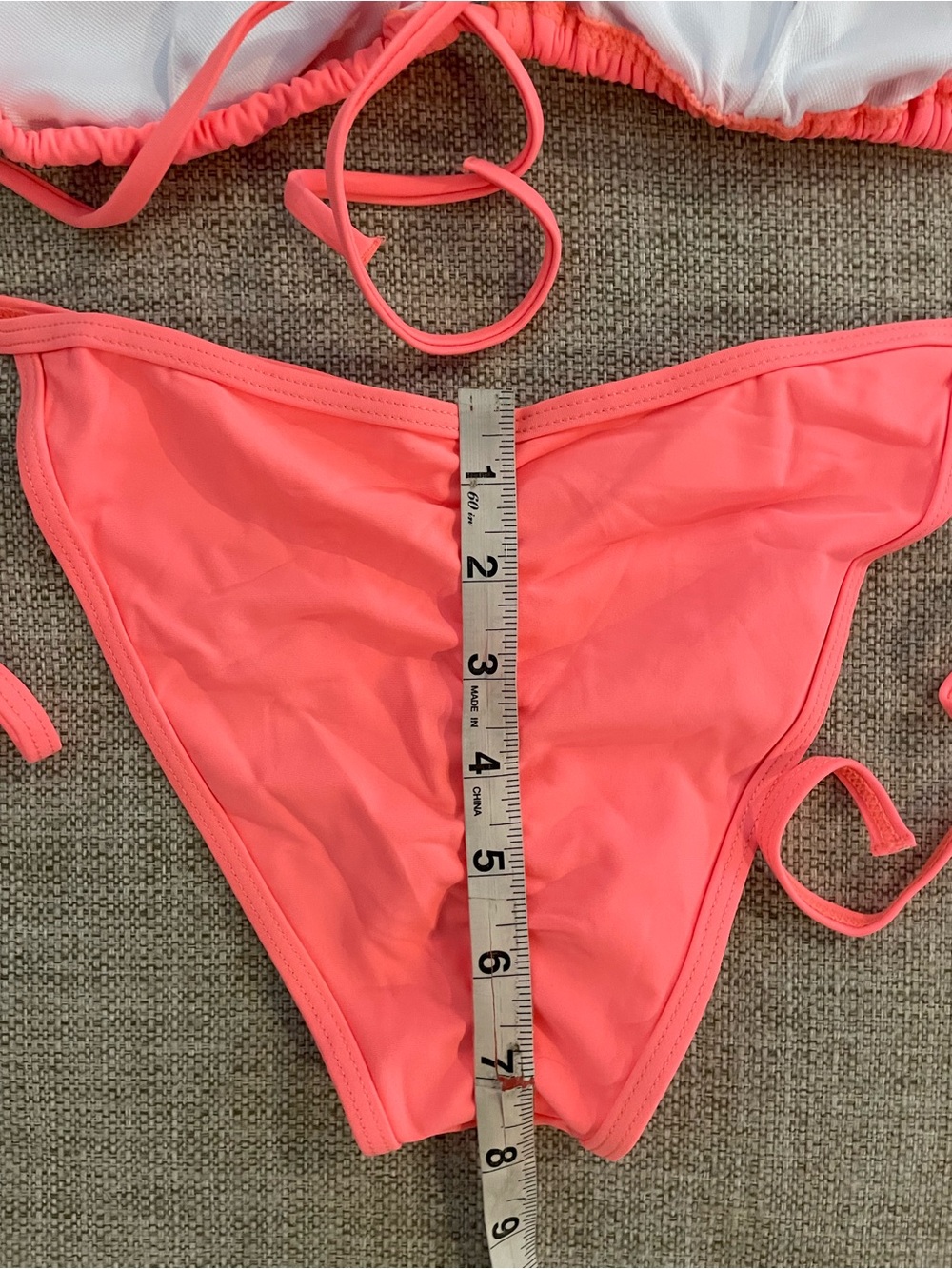 Suvimuga Two Piece String Bikini Swimsuit Women’s Size XS Coral Pink Sexy - Picture 7 of 9